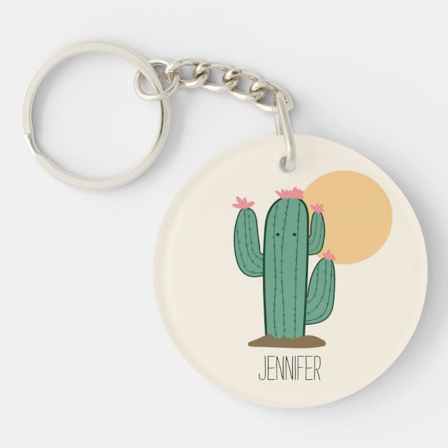 Cute Cactus Keychain (Front)