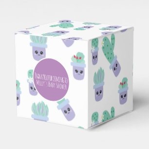 Cute Cactus Pattern Cartoon Thank You  Favour Box