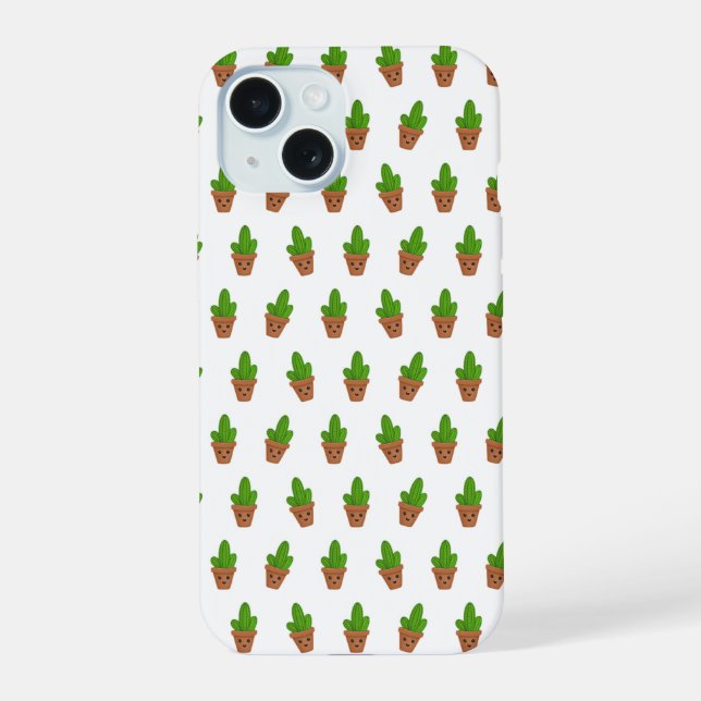 Cute Cactus Pattern Mobile Cover (Back)