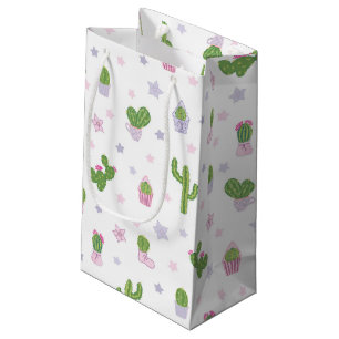 Cute Cactus Pattern Small Gift Bag