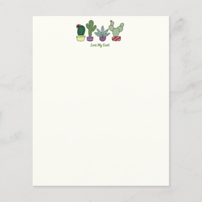 Cute Cactus Potted Plants Love My Cacti  (Front)