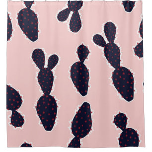 Cute cactus seamless pattern sweet mood and tone,  shower curtain