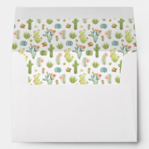 Cute Cactus Standing Pattern Envelope