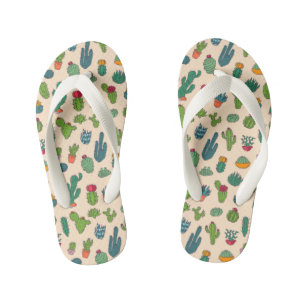 Cute Cactus Standing Pattern Kid's Jandals