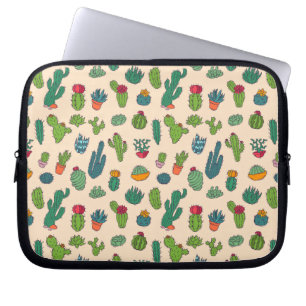 Cute Cactus Standing Pattern Laptop Sleeve