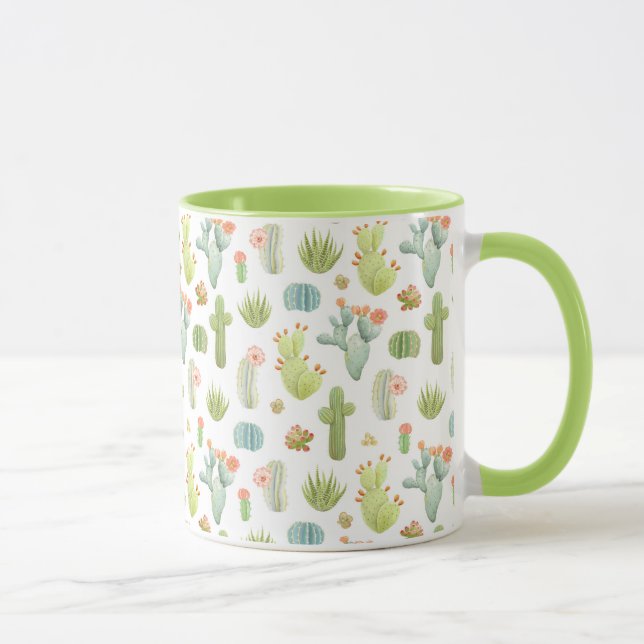 Cute Cactus Standing Pattern Mug (Right)