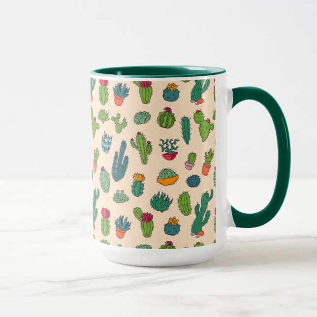 Cute Cactus Standing Pattern Mug (Right)