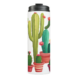 Cute Cactus Thermal Tumbler