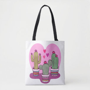 cute cactus tote bag