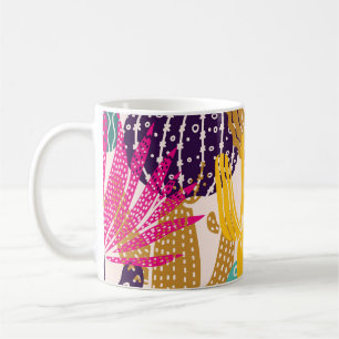 Cute Cactus Vintage Seamless Illustration. Coffee Mug