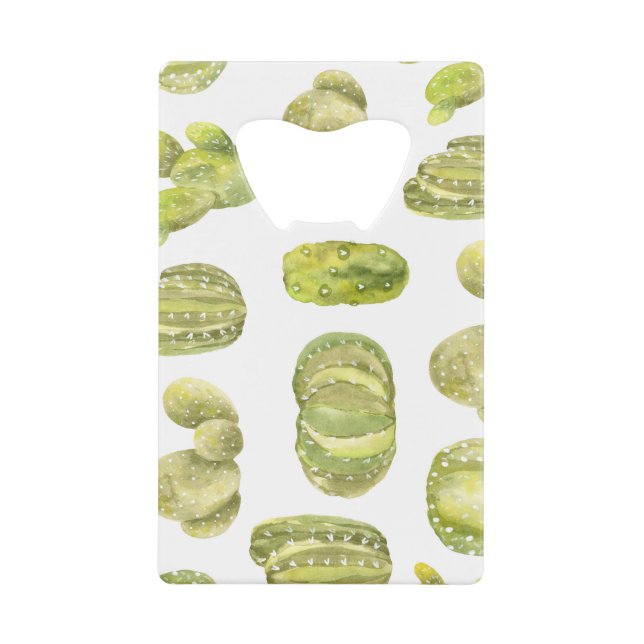 Cute Cactus, Watercolor Seamless Decor. (Front)