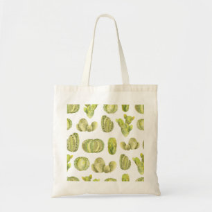 Cute Cactus, Watercolor Seamless Decor. Tote Bag