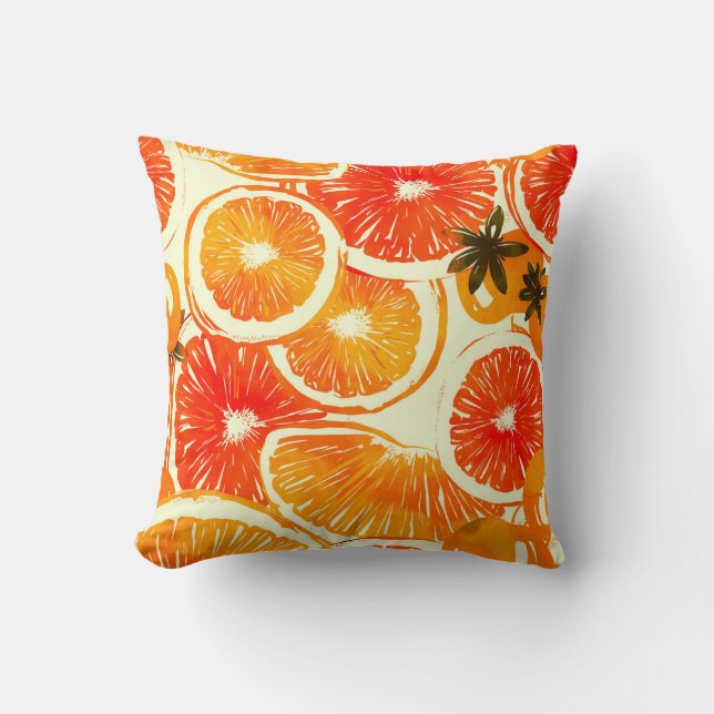 Cute Cactuses: Colourful Seamless Pattern Cushion (Front)