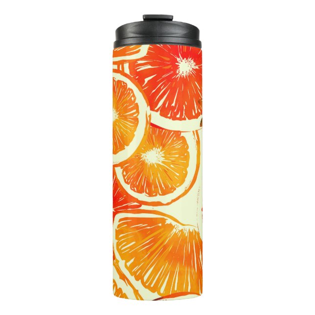 Cute Cactuses: Colourful Seamless Pattern Thermal Tumbler (Front)