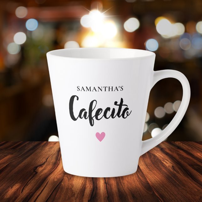 Cute Cafecito Personalised Latte Mug (Creator Uploaded)