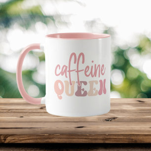 cute caffeine Queen word art Mug