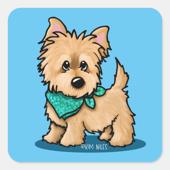 Cute Cairn Square Sticker (Front)