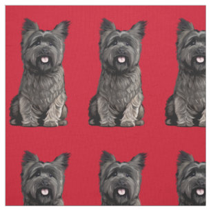 Cute Cairn Terrier Fabric