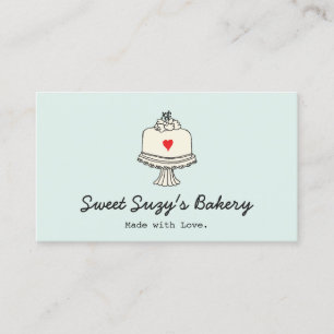 Cute Cake Baker Bake Shop Business Card