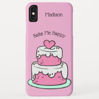 Cute Cake custom name, text & colour phone cases