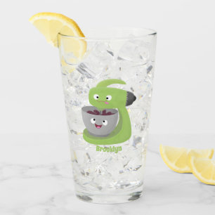 Cute cake mixer kitchen appliance cartoon glass