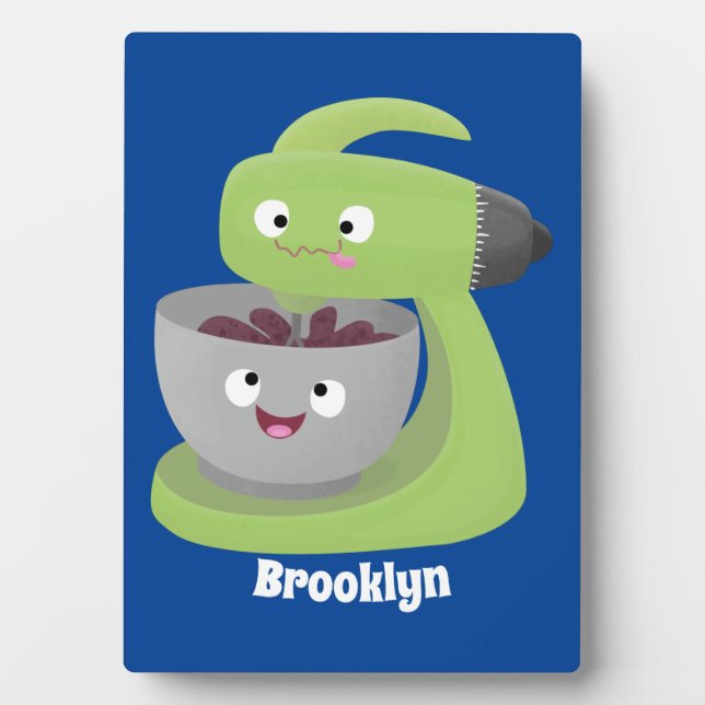 Cute cake mixer kitchen appliance cartoon plaque (Front)