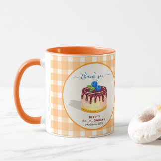 Cute Cake Orange Bridal Shower Thank You Gift Mug