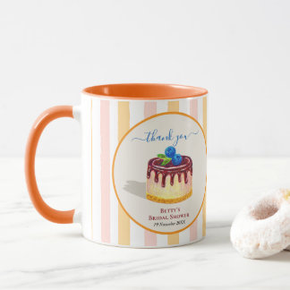 Cute Cake Orange Pink Bridal Shower Thank You Gift Mug