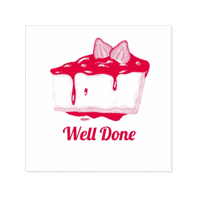 Cute cake Well Done teacher stamp (Design)