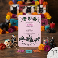 Cute Calavera Cats Kids Birthday