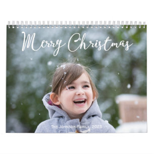 Cute Calendar 2025 Snowing Christmas