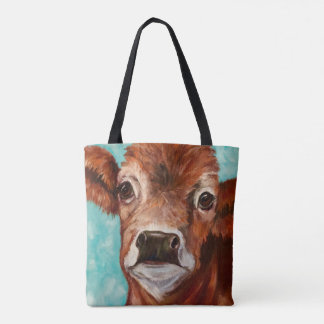 Cute Calf Tote in Aqua Bag