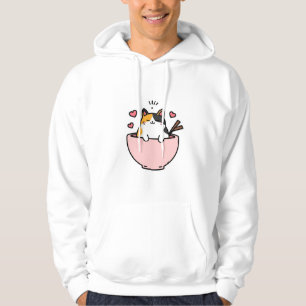 Cute Calico Anime Vector Art Hoodie
