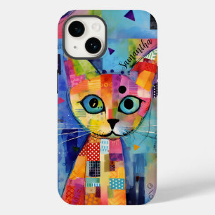 Cute Calico Cat Personalised Case-Mate iPhone 14 Case