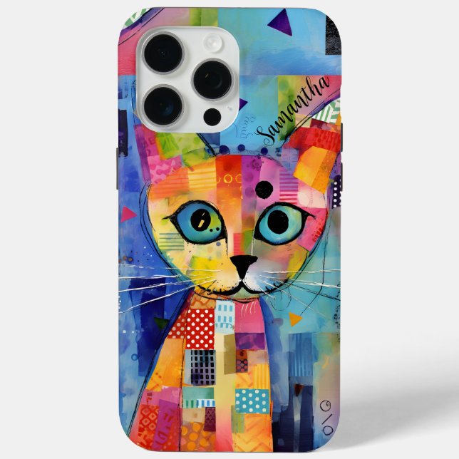 Cute Calico Cat Personalised Case-Mate iPhone Case (Back)