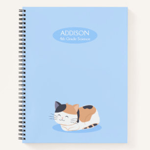 Cute Calico Cat Spiral Notebook