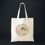 Cute Calico Cat Watercolor Illustration Tote Bag<br><div class="desc">This is a watercolor illustration of a calico cat looking up at and enjoying the cherry blossom. “Hanami” is a Japanese tradition where people celebrate and party under the cherry blossom trees when they are in full bloom. Painted with Holbein and Winsor and Newton watercolor paints on Arches hot pressed...</div>