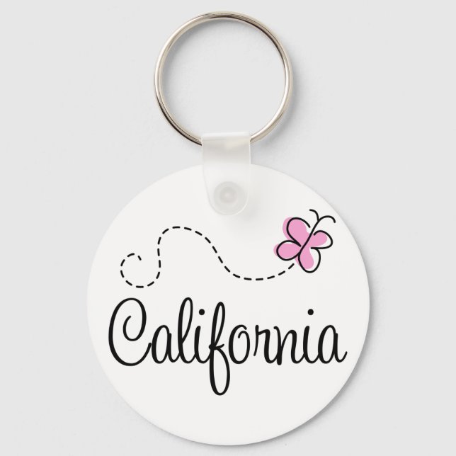 Cute California Design Key Ring (Front)