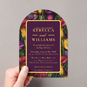 Cute Calla Lilies Garden Retro Wedding Acrylic Invitations