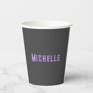 Cute Calligraphy Creative Trendy Custom Name Paper Cups