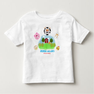 Cute Calling All Rustic Farm Party Animals  Toddler T-Shirt