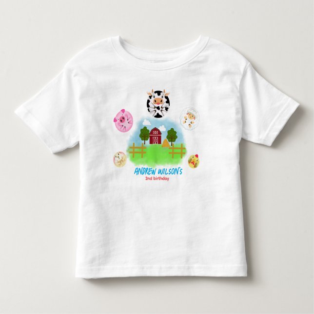 Cute Calling All Rustic Farm Party Animals  Toddler T-Shirt (Front)