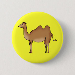 Cute camel 6 cm round badge