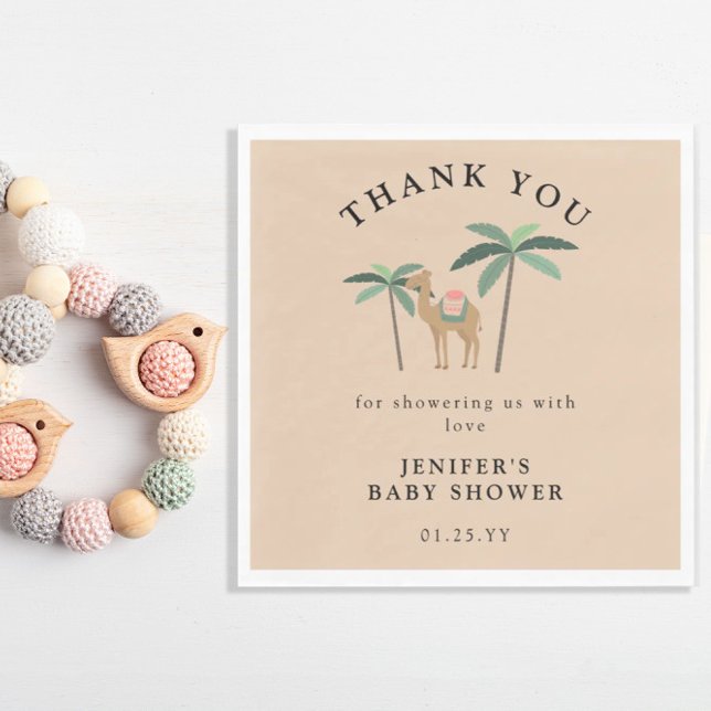 Cute Camel Baby Shower Paper Napkin. Napkin (Creator Uploaded)