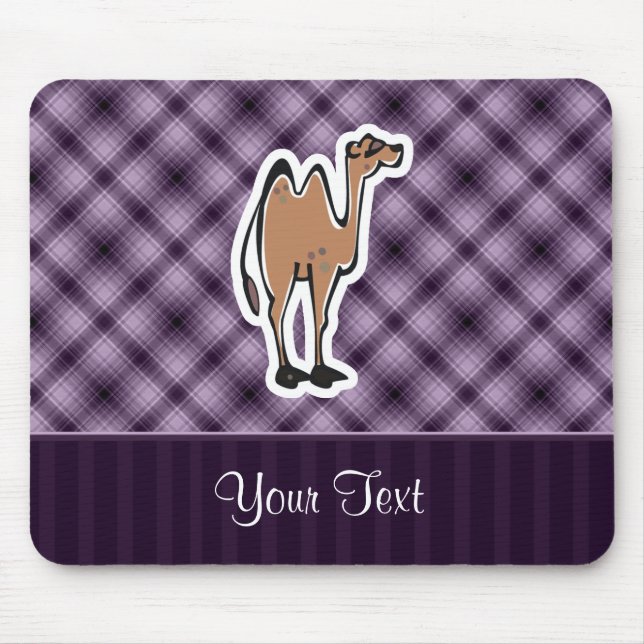 Cute Camel; Purple Mouse Pad (Front)