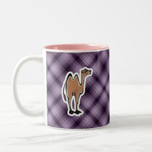 Cute Camel; Purple Two-Tone Coffee Mug