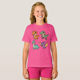 Cute Camp Cretaceous Dinosaurs Cartoon Kawaii Dino T-Shirt