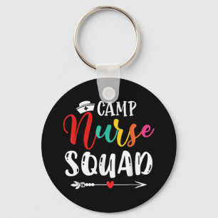 Cute Camp Nurse Squad Funny Nurses Matching Key Ring
