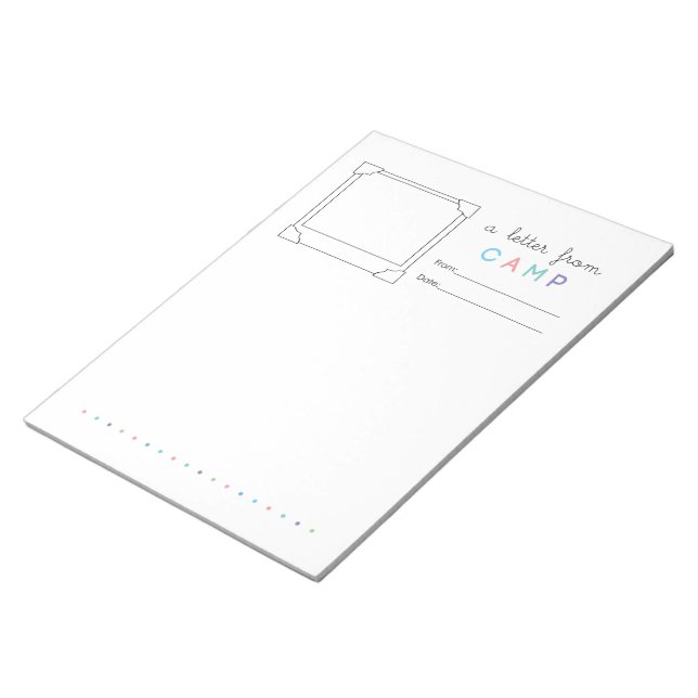 Cute Camp Stationery Camp Letter Notepad (Angled)