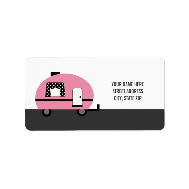 Cute Camper Address Mailing Labels (Front)